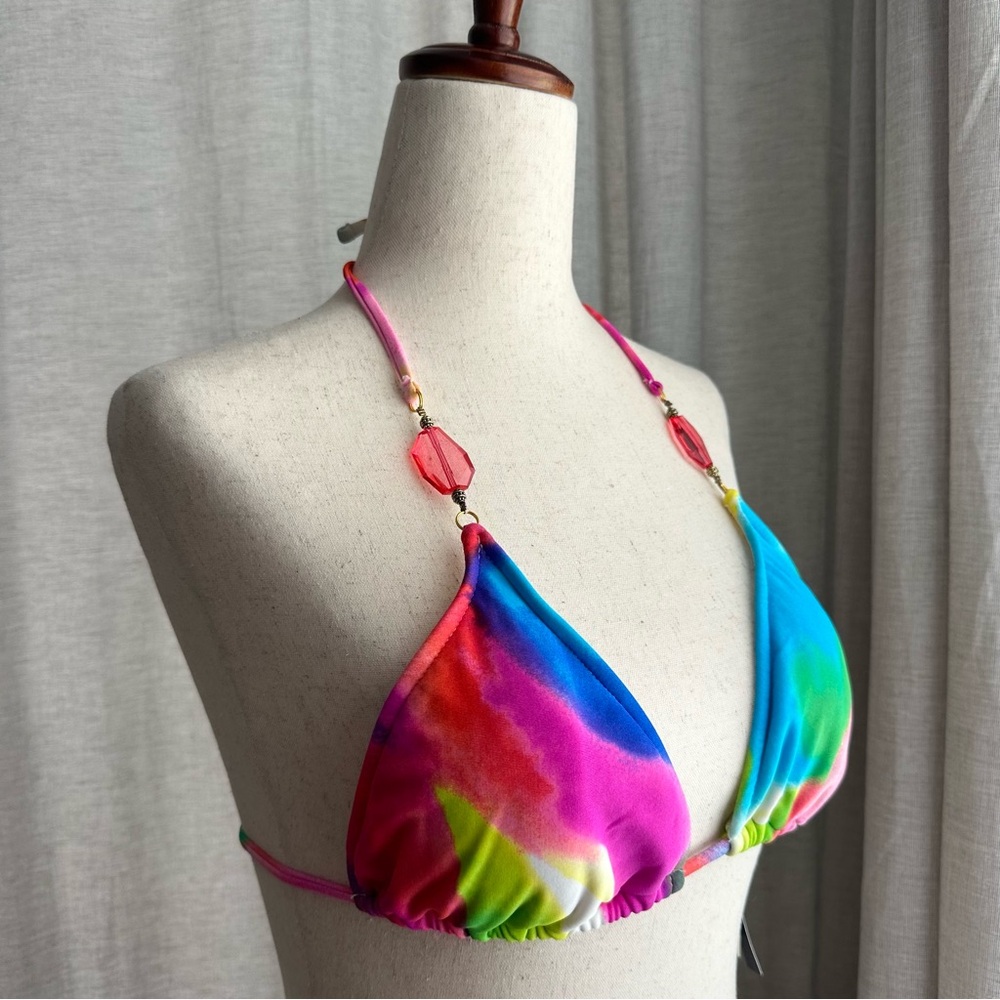 NWT Ralph Lauren Tie-dye Triangle Swim Top